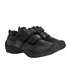 Kids Leather Riptape School Shoes